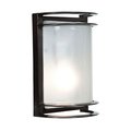 Access Lighting Nevis, Outdoor LED Wall Mount, Bronze Finish, Ribbed Frosted Glass 20011LEDDMG-BRZ/RFR